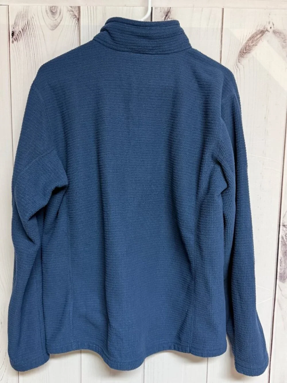 The‎ North Face Men’s Textured 1/4 Zip Large Blue Fleece GUC